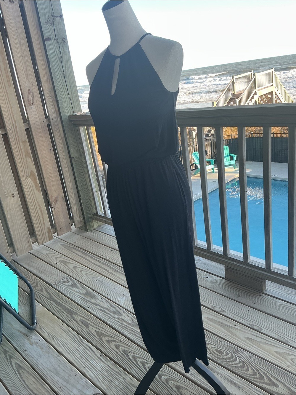 Soma Halter Jumpsuit with Keyhole Neck - Picture 3 of 11